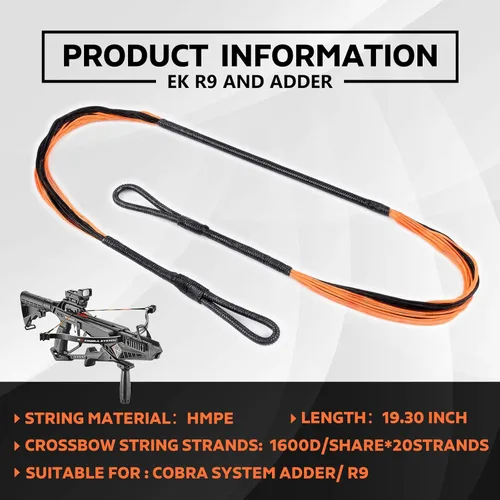 Vista 5 de Cobra Adder R9 - Cuerda de ballesta de 19.3 pulgadas, cuerdas de repuesto para tiro con arco