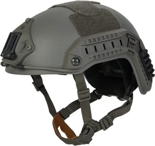 Vista 4 de Lancer Tactical mediano – grande, casco industrial duradero de plástico ABS construido marítimo con adaptador de riel lateral ajustable de 20 mm
