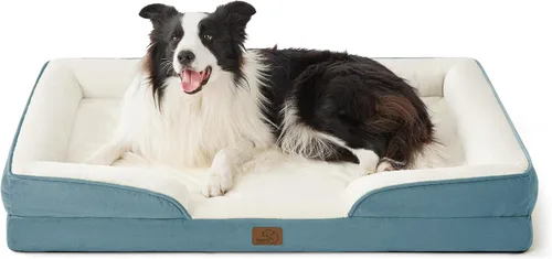 Vista 54 de Bedsure - Cama para gatos de interior, sofá cama lavable para perros muy pequeños, espuma de soporte con funda extraíble y lavable, forro Gris