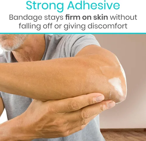 Vista 7 de ViveCare - Vendaje de película transparente, vendaje adhesivo impermeable de 4 pulgadas x 10 yardas, envoltura de cuidado posterior de tatuajes