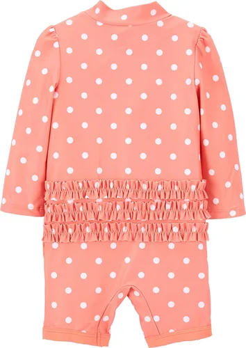 Vista 2 de Simple Joys by Carter's - Traje de baño de una pieza con cremallera, para niñas (2 unidades)