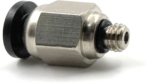 Vista 3 de M5 PT rosca macho 0.157 in recto neumático empuje en conectores de montaje rápido para tubo PETF 10 unids