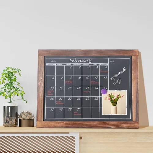 Vista 8 de KOOLDE Calendario de pizarra magnética, tablero de planificación mensual para pared de cocina, planificador reutilizable para calendario familiar