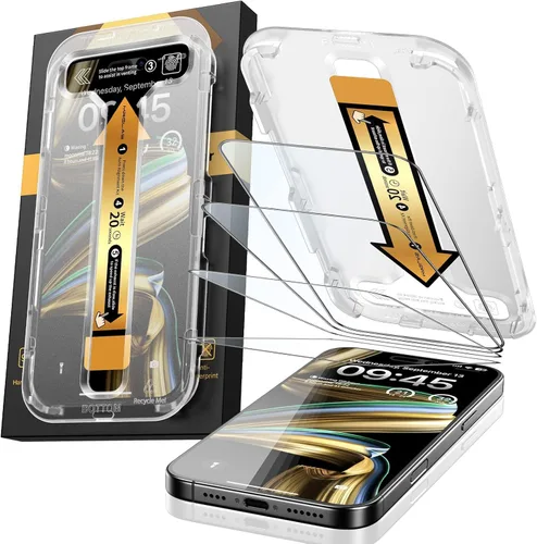 Vista 14 de MRGLAS TOP 9H+ - Paquete de 4 protectores de pantalla de vidrio para iPhone 12 Pro Max, protector de pantalla de privacidad con protector de lente