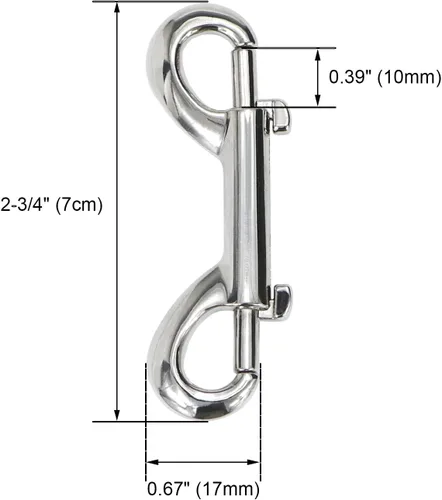 Vista 5 de Clips de metal de doble extremo para cadena de gatillo de perno para cubo de agua, cubo de alimentación de mascotas, correa para perros agrícolas