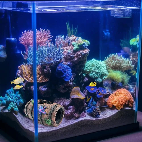 Vista 6 de GSD Star-Fish Broken Barrel Decor Resina Betta Tank Accesorios Adornos para decoraciones de Cuevas Ocultas x 1 Barril Roto, Adornos de Pez Estrella