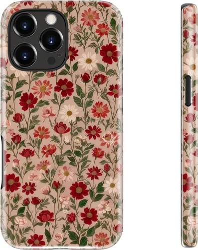 Vista 85 de bemal Funda para iPhone 12 Mini, estética, vintage, floreciente, peonía, concha, femenina, compatible con MagSafe, moderna, única, moderna, moderna