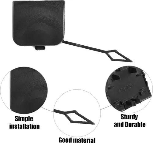 Vista 3 de ACROPIX No.16D807241 - Tapa de gancho de remolque para parachoques delantero derecho para Volkswagen Jetta 2015-2018, color negro
