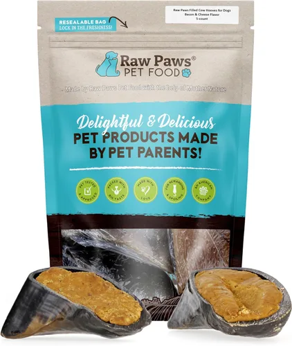 Vista 8 de Raw Paws Aros de vaca rellenos para perros, sabor a mantequilla de maní, (5 unidades) carne de res natural, pezuñas de vaca, mantequilla de maní