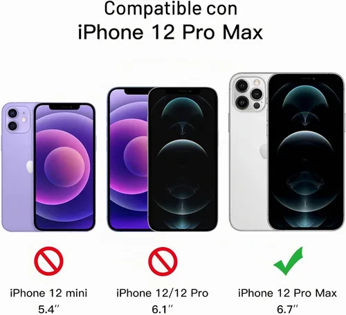 Vista 2 de JETech Protector de pantalla de privacidad para iPhone 12 Pro Max, paquete
