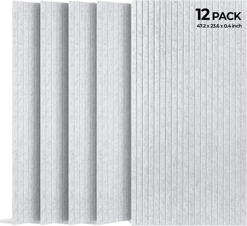 Vista 13 de Paquete de 24 paneles de espuma a prueba de sonido para pared, paneles acústicos autoadhesivos, paneles de pared insonorizados de caja de huevos