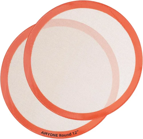 Vista 13 de Alfombrillas de silicona para hornear, 2 alfombrillas redondas de silicona para molde de pasteles de 9 pulgadas, antiadherentes reutilizables