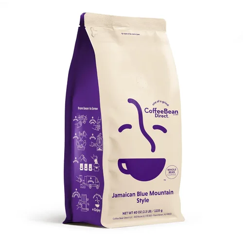Vista 11 de Coffee Bean Direct Brazilian Santos, café en grano entero, arábica, tostado ligero, bolsa de 1 libra (paquete de 1)