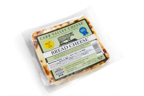 Vista 5 de Carr Valley Bread Cheese Paquete de 3 (3) piezas de 6 onzas Auténtico queso Wisconsin Heat & Eat para asar (original)