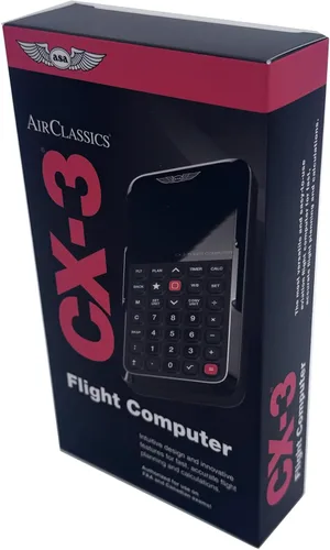 ASA Computadora de vuelo CX-3 - E6B electrónica avanzada para una planificación precisa de vuelo y preparación de exámenes de la FAA