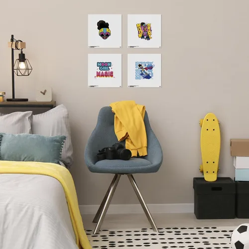 Vista 7 de Trends International Gallery Pops Marvel Moon Girl and Devil Dinosaur - Arte de pared con insignia pop de dinosaurio diablo, versión sin marco, 12 x