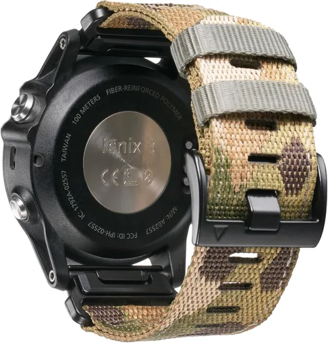 Vista 11 de 26mm Correa de reloj de nylon compatible con Garmin Fenix 7X/ Fenix 6X/ Fenix 5X/ Tactix Delta, Correas Camouflage Quickfit para Garmin Fenix 3/3