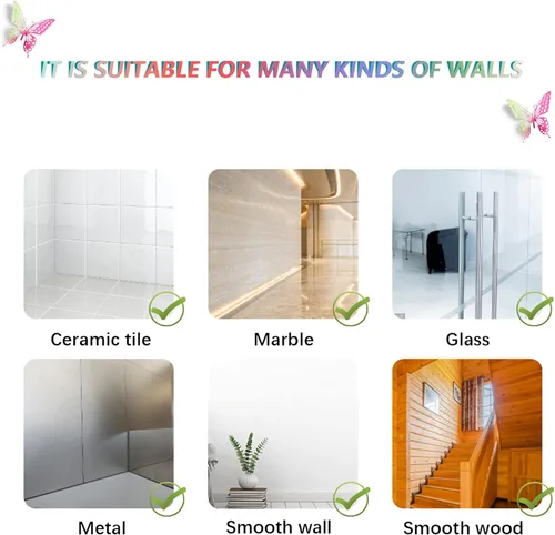 Vista 8 de SAOROPEB Decoración de pared de mariposa 3D, 48 piezas, 4 estilos, 3 tamaños, decoraciones de mariposa morada para decoraciones de cumpleaños