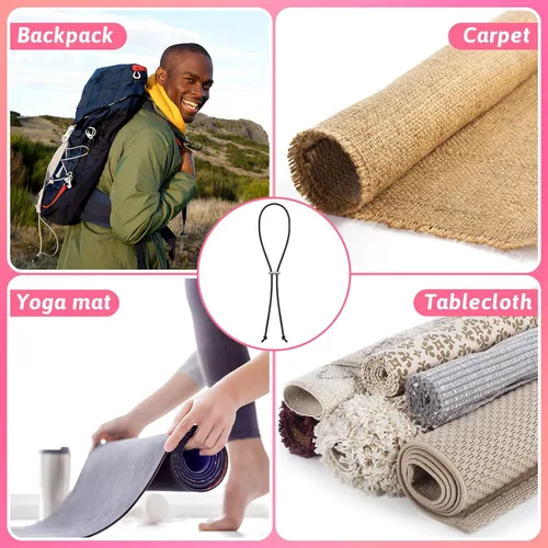 Vista 4 de 8 correas elásticas para esterilla de yoga para llevar esterilla de yoga, correa de transporte para esterilla de yoga para hacer ejercicio, llevar