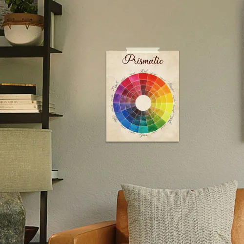 Vista 5 de SUPERDANT Póster de rueda de color para artista, impresiones artísticas de pared, rueda de prisma de color, impresión de papel artístico, póster