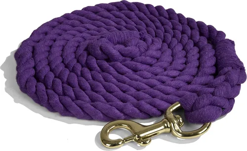 Vista 6 de Intrepid International Horse Tack - Cuerda de algodón resistente para caballos, con cierre de gatillo de latón duradero, se fija al cabestro