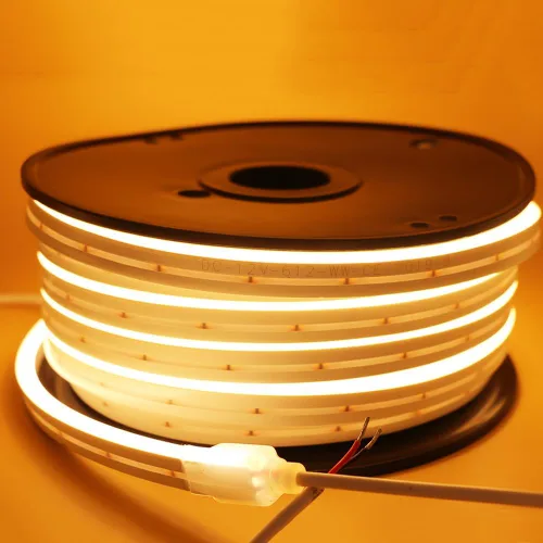 Vista 7 de Tira de luz LED RGB de silicona de neón flexible, impermeable, multicolor, control remoto para el hogar, jardín, decoración arquitectónica
